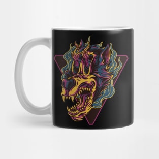 Trippy artistic Wild Wolf Mug